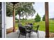 Relaxing patio area overlooking a grassy backyard at 1065 Park Ridge Cir, Kissimmee, FL 34746