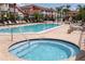 Refreshing pool and spa with ample lounge chairs at 1065 Park Ridge Cir, Kissimmee, FL 34746