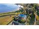 Aerial view of community pool and clubhouse at 16719 Sanctuary Dr, Winter Garden, FL 34787
