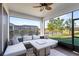 Spacious screened porch overlooking backyard at 16719 Sanctuary Dr, Winter Garden, FL 34787