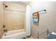 Simple bathroom with shower/tub combo and tile surround at 2924 Antique Oaks Cir # 46, Winter Park, FL 32792