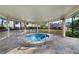 Community hot tub with stone patio and covered area at 2924 Antique Oaks Cir # 46, Winter Park, FL 32792