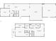 Two-story floor plan showing bedrooms, bathrooms, kitchen, living room, and garage at 8451 Leatherleaf Ln, Orlando, FL 32827