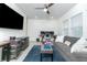 Spacious Gathering room with a large TV, comfortable seating, and plenty of workspace at 13384 Leggett Aly, Orlando, FL 32827