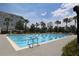 Lap pool with lanes and surrounding landscaping at 13384 Leggett Aly, Orlando, FL 32827