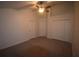 Primary bedroom with double closets and ceiling fan at 2620 Lancaster Ct, Apopka, FL 32703