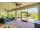 Spacious screened patio overlooking the backyard oasis at 2647 Zuni Rd, St Cloud, FL 34771