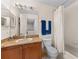 Bathroom with granite countertop, single sink, and bathtub at 3715 Calabria Ave # 0, Davenport, FL 33897