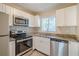 Modern kitchen with stainless steel appliances and granite countertops at 5216 Montague Pl, Orlando, FL 32808