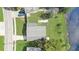 Aerial view of a single Gathering home near a canal at 1108 Evangeline Ave, Orlando, FL 32809