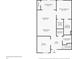 First floor plan of this house featuring an open layout, kitchen, dining room, living room, and primary bedroom at 13312 Summerton Dr, Orlando, FL 32824