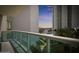 Evening balcony view overlooking the water and city skyline at 241 Riverside Drive # 409, Daytona Beach, FL 32117