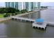 Community waterfront dock with gazebo for relaxing at 241 Riverside Drive # 409, Daytona Beach, FL 32117
