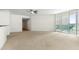 Spacious living room with hardwood floors and city views at 241 Riverside Drive # 409, Daytona Beach, FL 32117