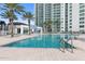 Enjoy this refreshing pool with a view of the high rise building at 241 Riverside Drive # 409, Daytona Beach, FL 32117
