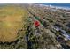Aerial view showing home's location near beach at 4390 Saxon Dr, New Smyrna Beach, FL 32169