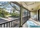 Spacious screened porch with wooded views at 4390 Saxon Dr, New Smyrna Beach, FL 32169