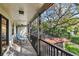 Relaxing screened porch overlooking the backyard at 4390 Saxon Dr, New Smyrna Beach, FL 32169