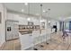 Modern kitchen with stainless steel appliances and an island at 5437 Misty Oak Cir, Davenport, FL 33837
