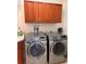 Laundry room with washer, dryer, and cabinets at 8749 The Esplanade # 29, Orlando, FL 32836