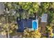 Aerial view of a single Gathering home with private pool at 1404 N Cove Blvd, Longwood, FL 32750