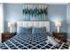 Bedroom with king-size bed and blue walls at 1564 Flange Dr, Davenport, FL 33896