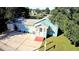 Nice blue house with a yard, driveway and garage at 1632 Gar St, Saint Cloud, FL 34771