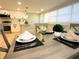 Eat-in kitchen with stainless steel appliances and an island at 1632 Gar St, St Cloud, FL 34771