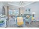 Bright living room with comfy seating, large TV, and access to a relaxing patio at 1987 Key Bay Trl, Kissimmee, FL 34747