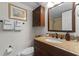 Well-appointed bathroom with granite vanity and a shower at 2401 S Atlantic Ave # C306, New Smyrna Beach, FL 32169