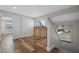 Upstairs hallway with wood-look floors and views at 2660 Bent Hickory Cir, Longwood, FL 32779
