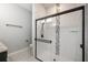 Clean shower with glass enclosure and modern tile at 3548 Patron Ave, Deltona, FL 32738