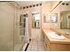 Bathroom with double vanity and shower stall at 429 Copperstone Cir, Casselberry, FL 32707