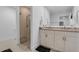 Double vanity bathroom with a walk-in shower at 433 Carolina Ave, Winter Park, FL 32789