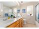 Clean bathroom with double sinks and a shower/tub combo at 437 Prestwick Dr, Davenport, FL 33897