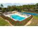 Community pool with tennis courts nearby at 437 Prestwick Dr, Davenport, FL 33897
