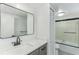Bathroom with vanity, quartz countertop and modern fixtures at 5341 Bamboo Ct # 418, Orlando, FL 32811