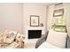 White brick fireplace in the living room at 669 Grenadine Ct # S, Winter Park, FL 32792