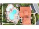 Directly above view of the Bella Piazza clubhouse and pool area at 914 Charo Pkwy # 113, Davenport, FL 33897