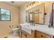 Updated bathroom with a farmhouse sink and a walk-in shower at 110 Dianne Dr, Ormond Beach, FL 32176