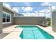 Enjoy this private, screened-in pool and patio area at 1176 Challenge Dr, Davenport, FL 33896