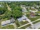 Aerial view of the house, neighborhood, and surrounding landscape at 124 Mercado Ave, Orlando, FL 32807