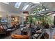 Spacious sunroom with skylights and tropical plants at 1611 Walnut Ave, Winter Park, FL 32789