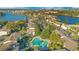 Aerial view showcasing community, lake, and pool at 200 Maitland Ave # 37, Altamonte Springs, FL 32701