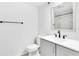 Updated bathroom with gray vanity and a walk-in shower at 200 Maitland Ave # 37, Altamonte Springs, FL 32701