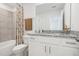 Full bathroom with shower/tub combo and white vanity at 3328 Thicket St, Tavares, FL 32778