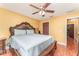 Guest bedroom with king-size bed and access to hallway at 5572 Myakka Ave, Intercession City, FL 33848