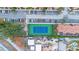 Aerial view showcasing the community tennis court and ample parking at 5767 T Bird Ln, Kissimmee, FL 34746