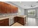 Kitchen with stainless steel appliances and granite countertops at 7859 Summerlake Groves St, Winter Garden, FL 34787