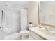 Updated bathroom features walk-in shower and vanity at 8513 Bay Hill Blvd, Orlando, FL 32819